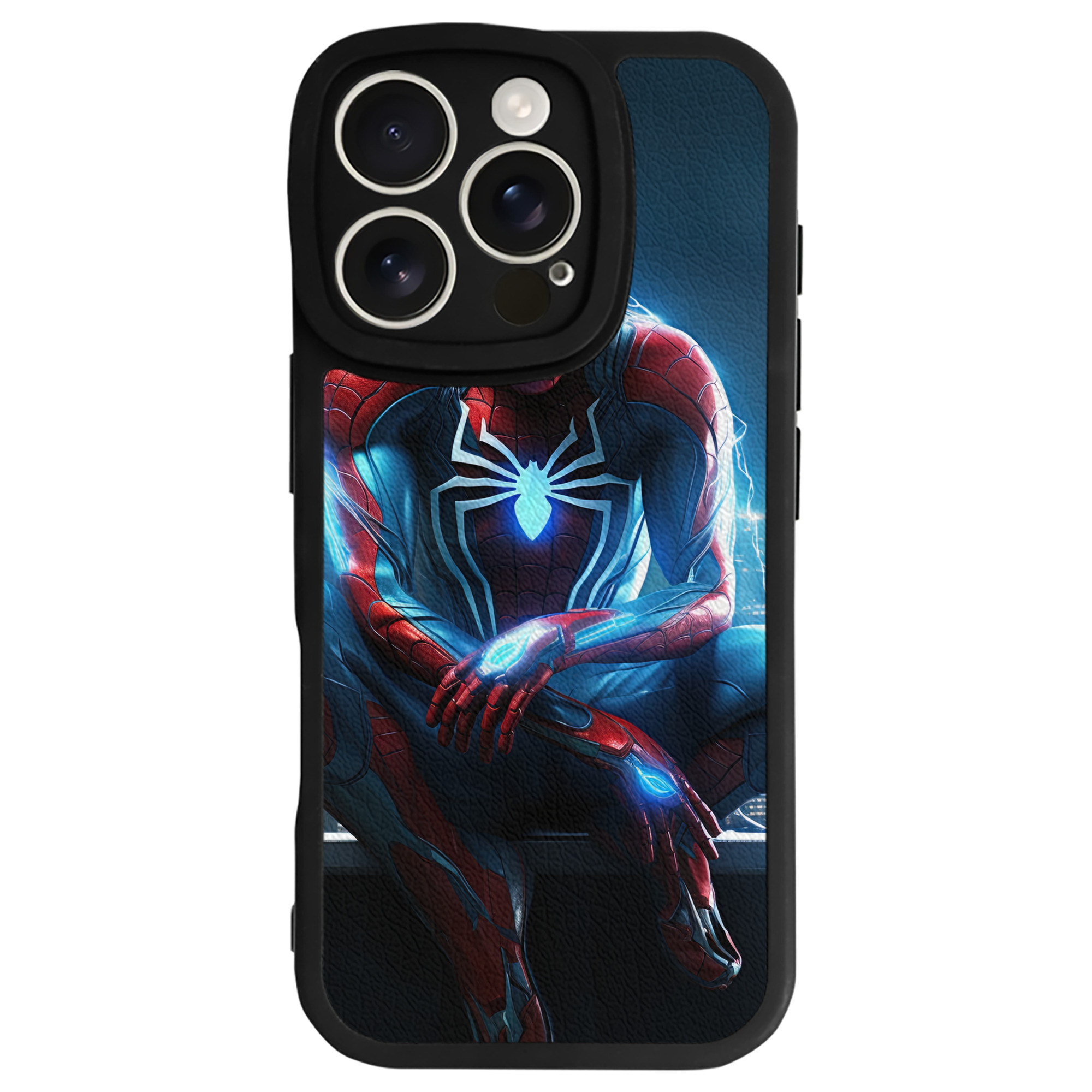 （画像用） Spider Man スパイダーマン 【iPhone 16シリーズ対応】シリコンスマホケース（レザー調） 材質：シリコン